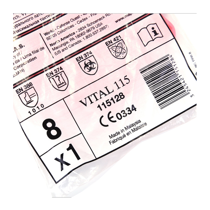 MAPA Vital115-6天然橡膠植絨里手套圖片1