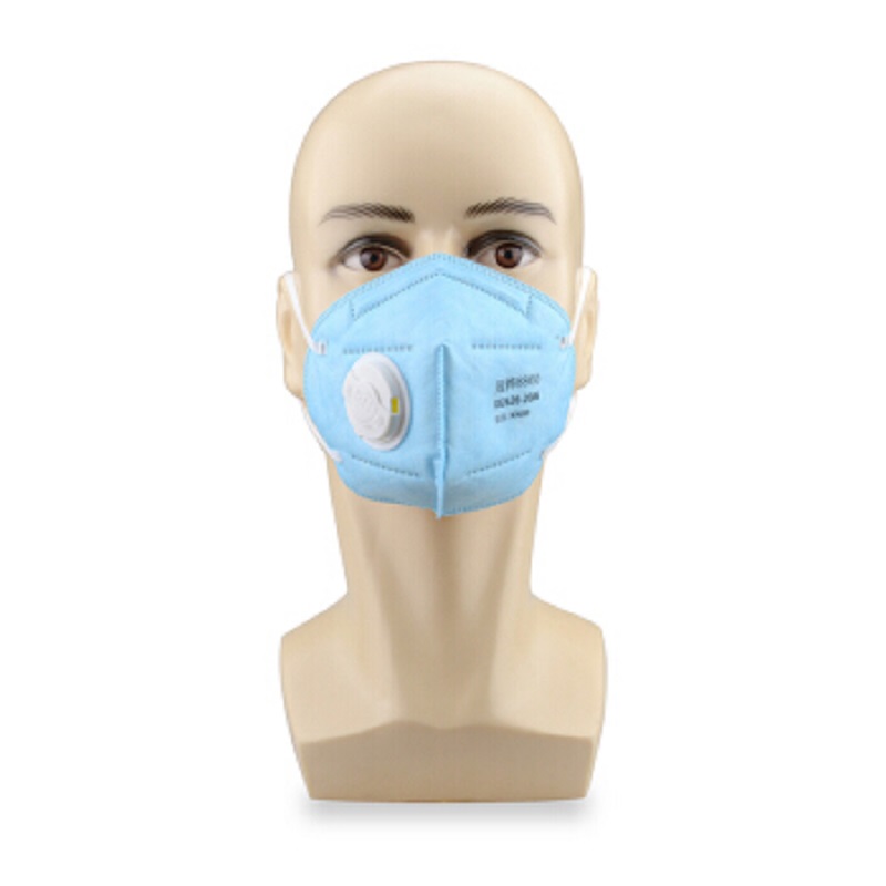 冠樺8860V藍(lán)色帶閥耳帶式KN90防塵口罩圖片4