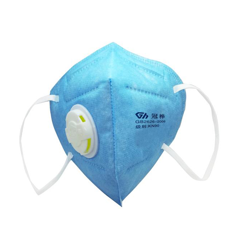 冠樺8860V藍(lán)色帶閥耳帶式KN90防塵口罩圖片3