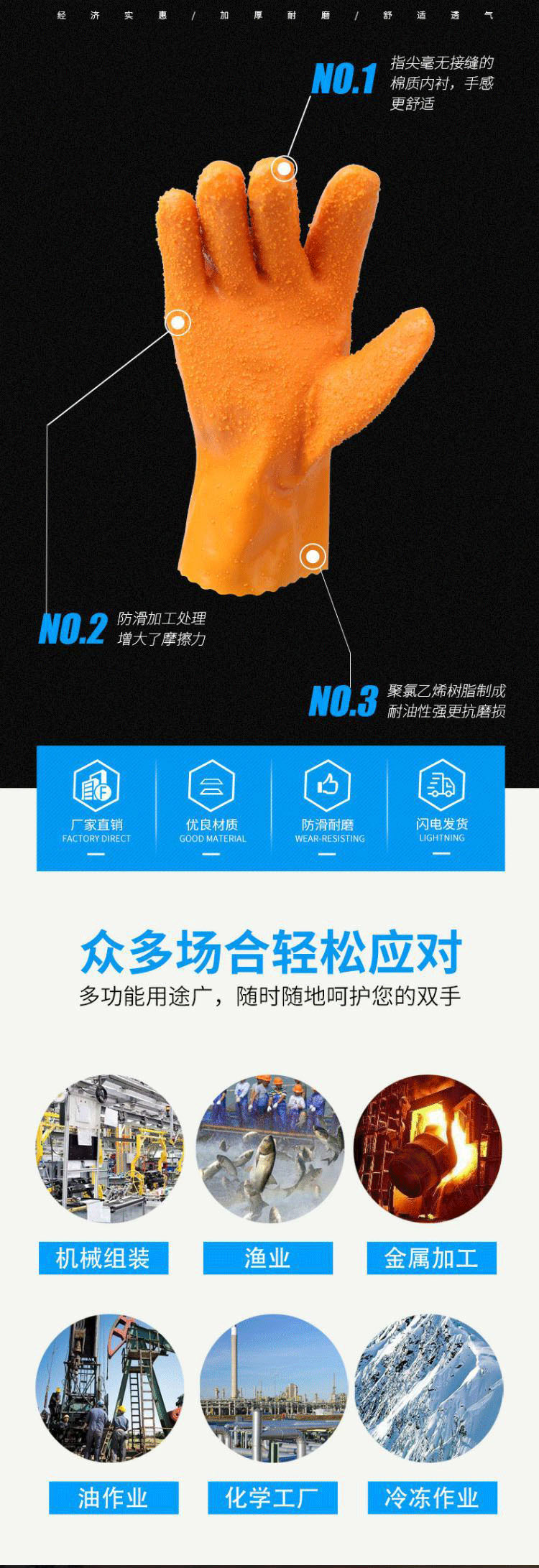 TOWA 628止滑勞保手套圖片2