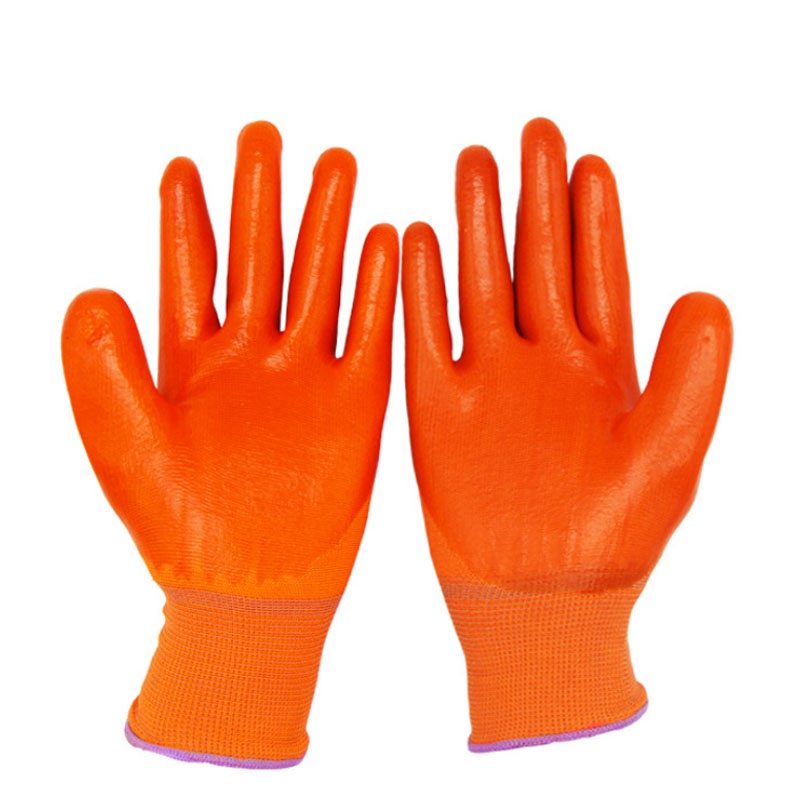 牛郎星P538桔紗桔PVC半掛手套圖片2