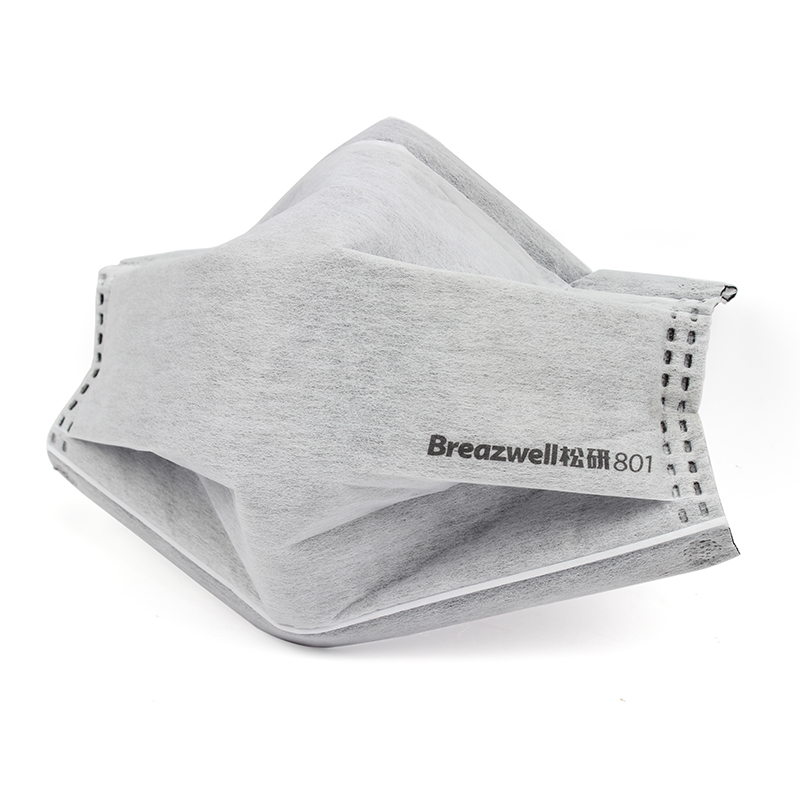 松研801平面擴(kuò)腔式活性炭防護(hù)口罩圖片1