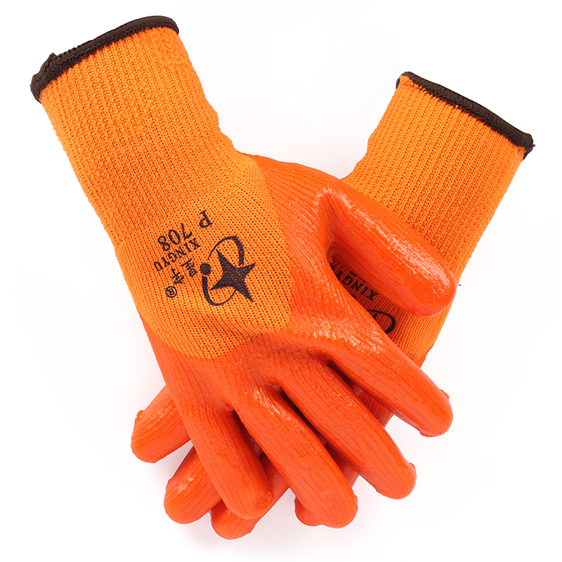 星宇P708尼龍PVC半浸勞保手套圖片2