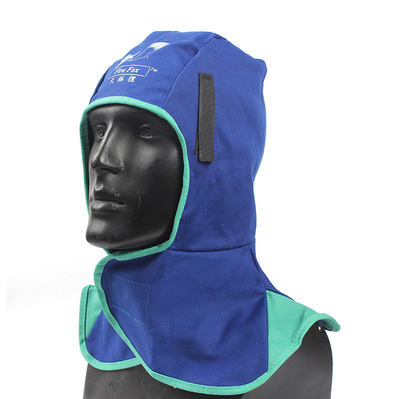 威特仕23-6680藍(lán)色全護(hù)式防火阻燃焊帽圖片1