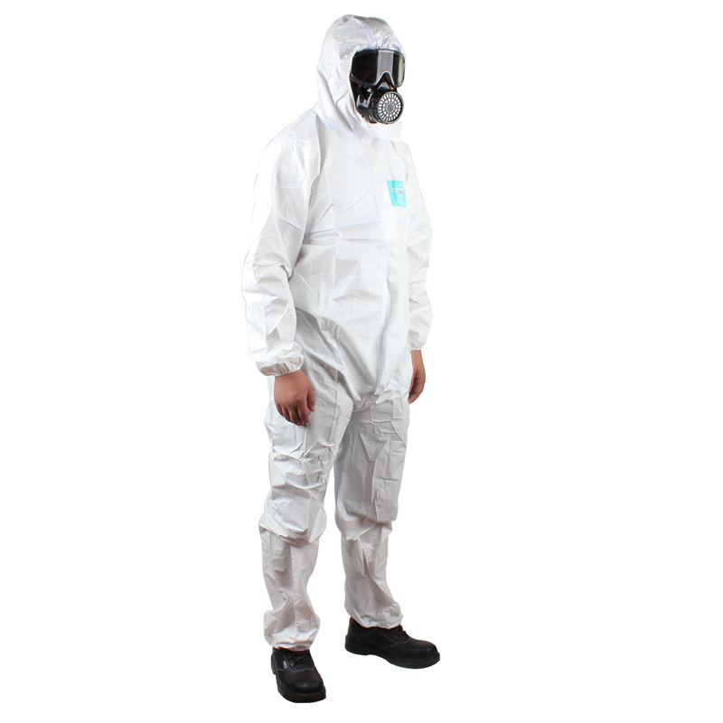 微護(hù)佳MG2000白色增強(qiáng)型膠條連體防護(hù)服WH20-T-99-111-02圖片1