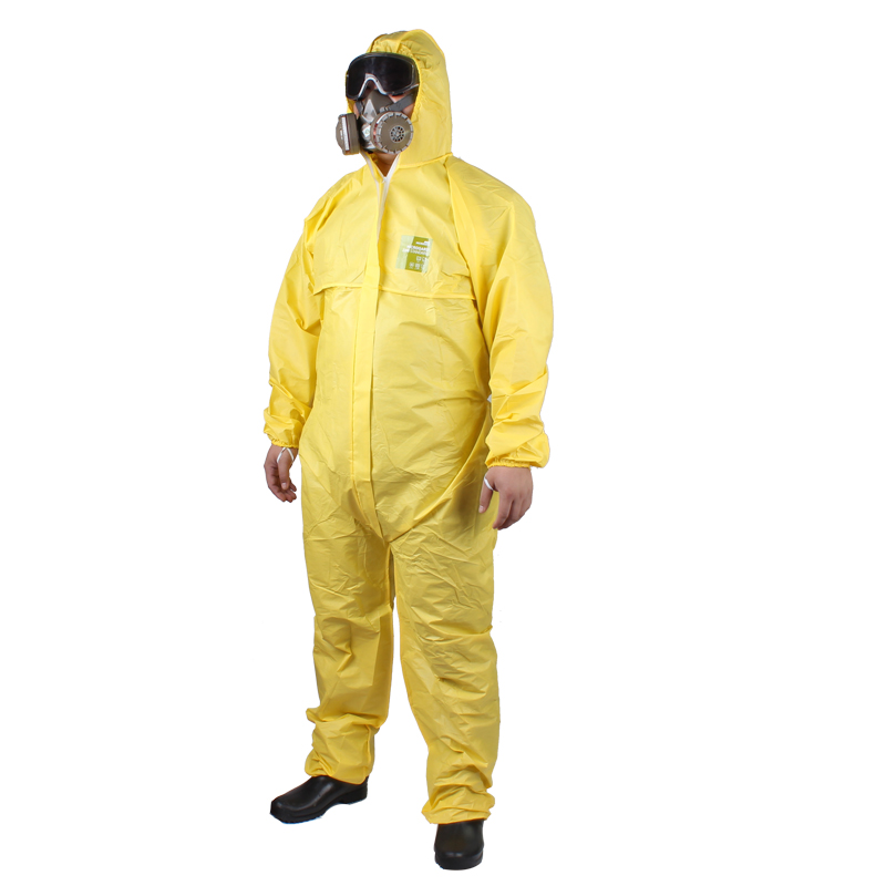 微護(hù)佳MG2300黃色標(biāo)準(zhǔn)型有帽連體防護(hù)服YY23-B-99-111-04圖片1