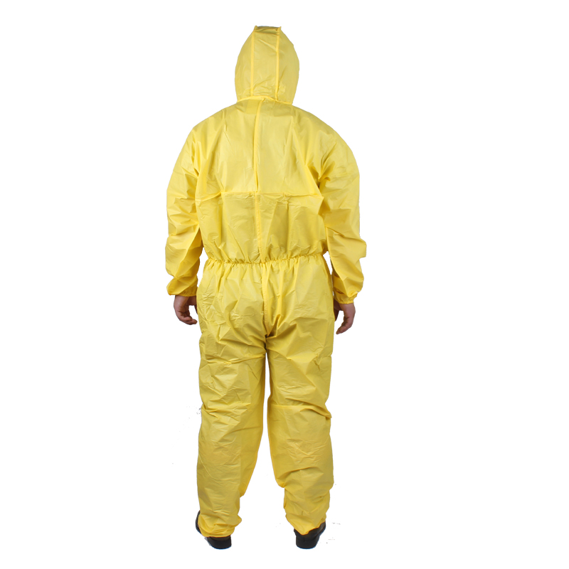 微護(hù)佳MG2300黃色標(biāo)準(zhǔn)型有帽連體防護(hù)服YY23-B-99-111-04圖片3