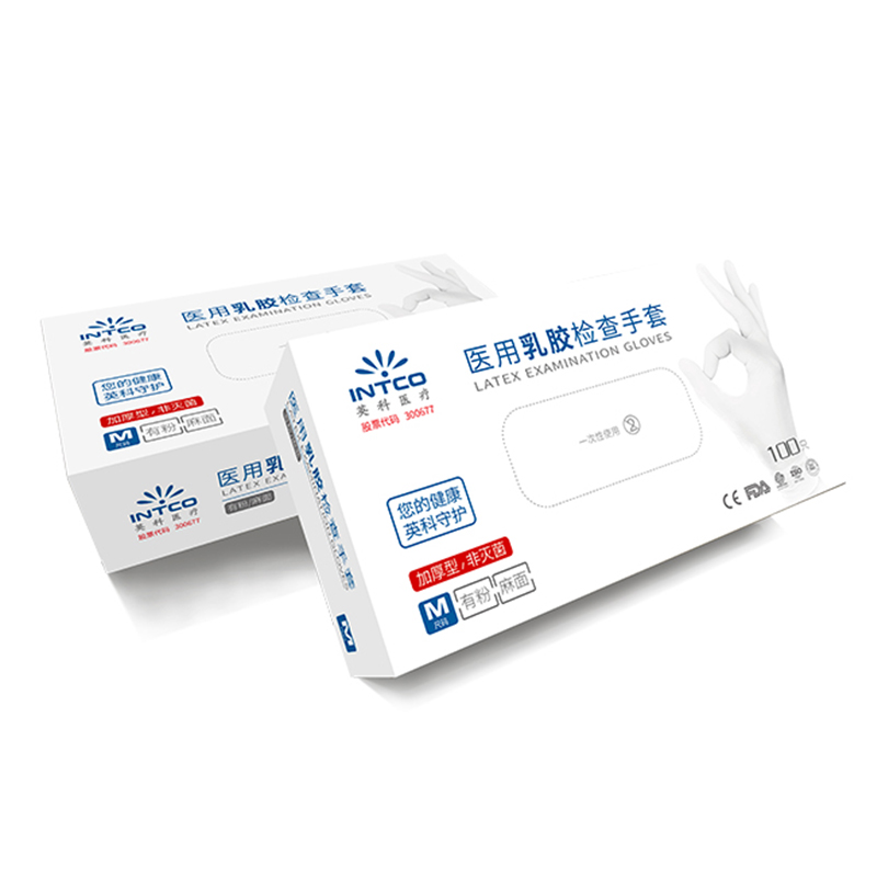 英科LGBCM1006淡黃色乳膠醫(yī)用手套圖片6