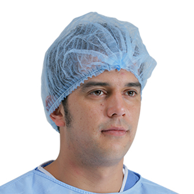 英科MC101002白色一次性無(wú)紡布條形帽圖片1