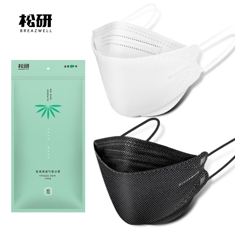 松研韓版成人升級款柳葉型kn95防塵口罩圖片1