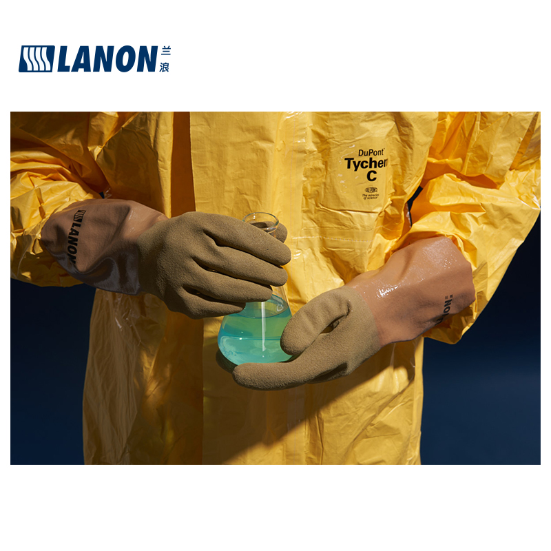 LANON蘭浪V330耐油丁腈防化手套圖片3