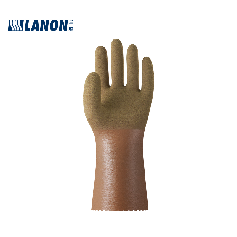 LANON蘭浪V330耐油丁腈防化手套圖片2