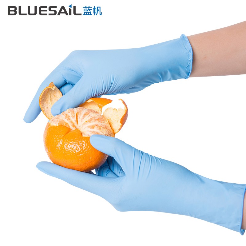 藍(lán)帆醫(yī)療N2142防水防油一次性丁腈手套圖片1