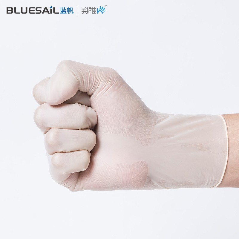藍(lán)帆醫(yī)療L9313一次性橡膠滅菌有粉醫(yī)用手套圖片2