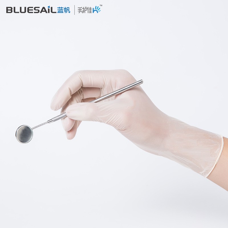 藍(lán)帆醫(yī)療L9315一次性橡膠滅菌無(wú)粉醫(yī)用手套圖片1