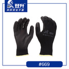 登升669滌綸PU半掛勞保手套圖片2