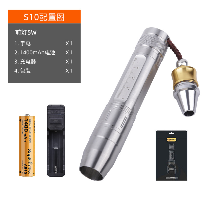 神火S10防水小巧不銹鋼手電筒圖片2