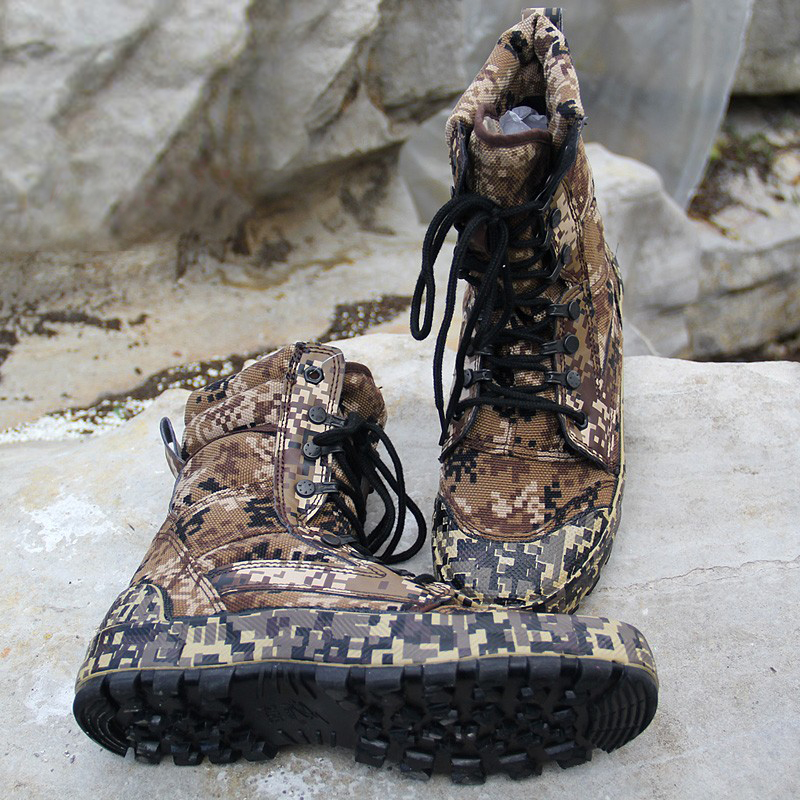 3537超高腰迷彩鞋高幫耐磨一體鞋舌防風(fēng)防沙勞保鞋圖片2