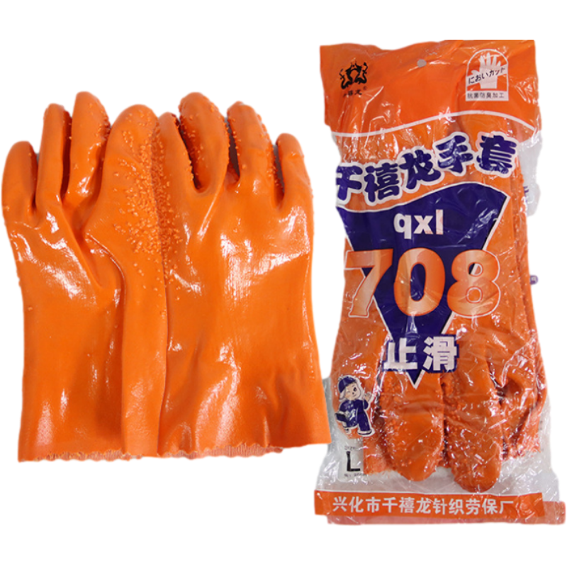 千禧龍708止滑PVC手套圖片1