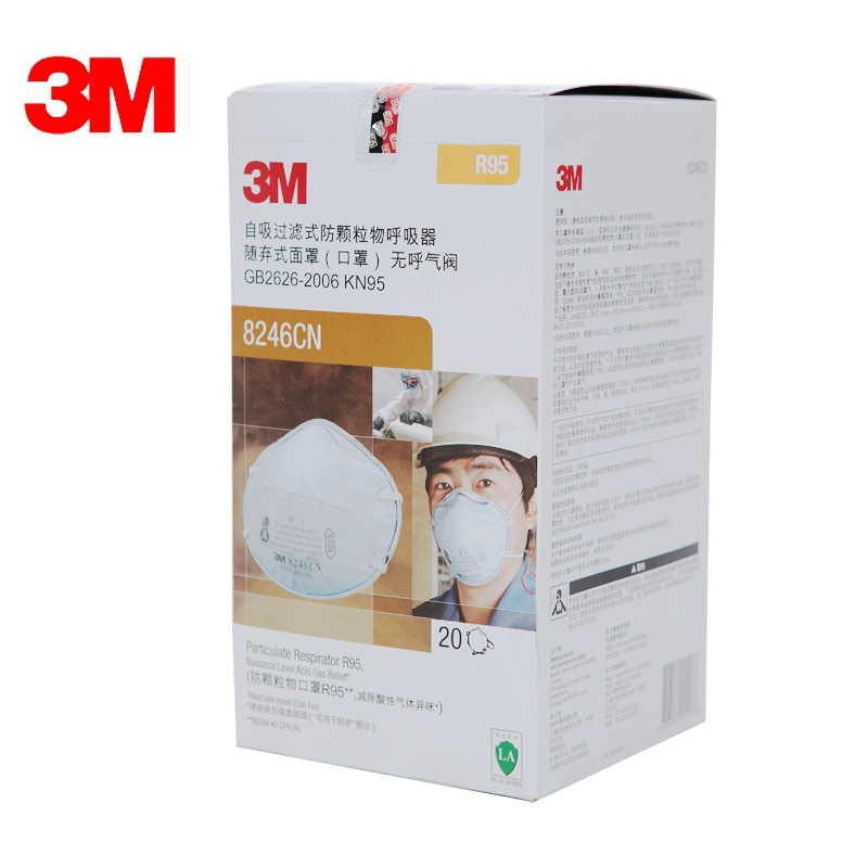 3M8246CN杯型頭戴式R95防毒口罩圖片1