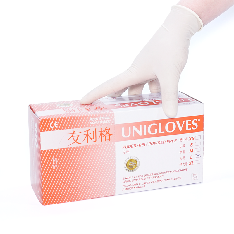 友利格經(jīng)典CLASSICAL CP手工工藝加厚款一次性高品質(zhì)無(wú)粉乳膠檢查手套圖片2