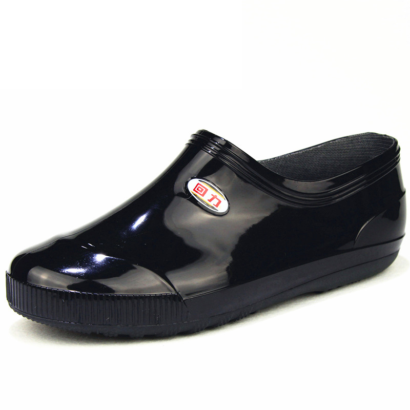 回力329黑色低幫防水防滑PVC雨鞋圖片1