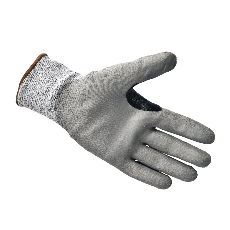 恒輝QPE352虎口加強(qiáng)PU涂層5級防割手套圖片1