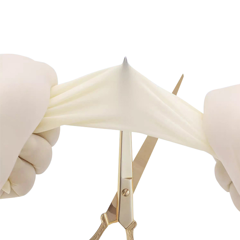 高邦604-010059無(wú)粉麻面一次性使用醫(yī)用橡膠檢查手套L碼圖片3