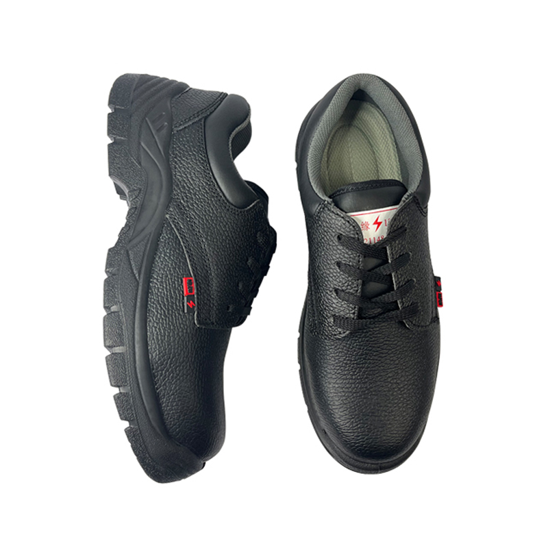 澳翔AX013-1防砸10KV絕緣黑色雙密度小包頭PU底安全鞋圖片2