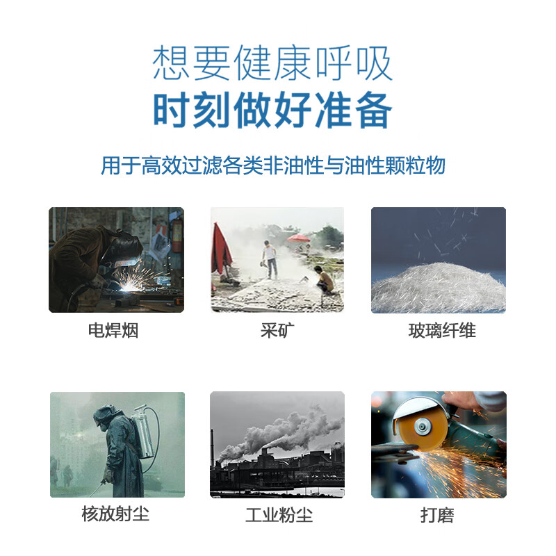 呼享8P100C KP100防有機(jī)異味活性炭防塵濾棉圖片2