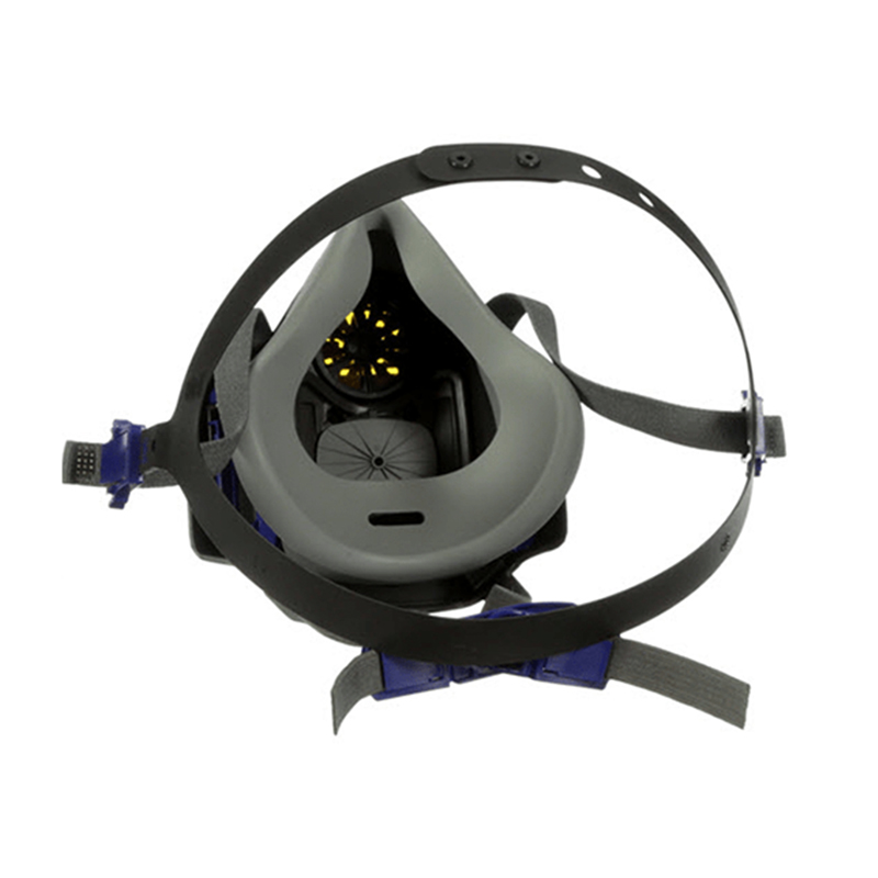 3M HF-802SD硅膠半面罩帶揚(yáng)聲器振動膜防毒面具Secure Click中號面罩圖片1