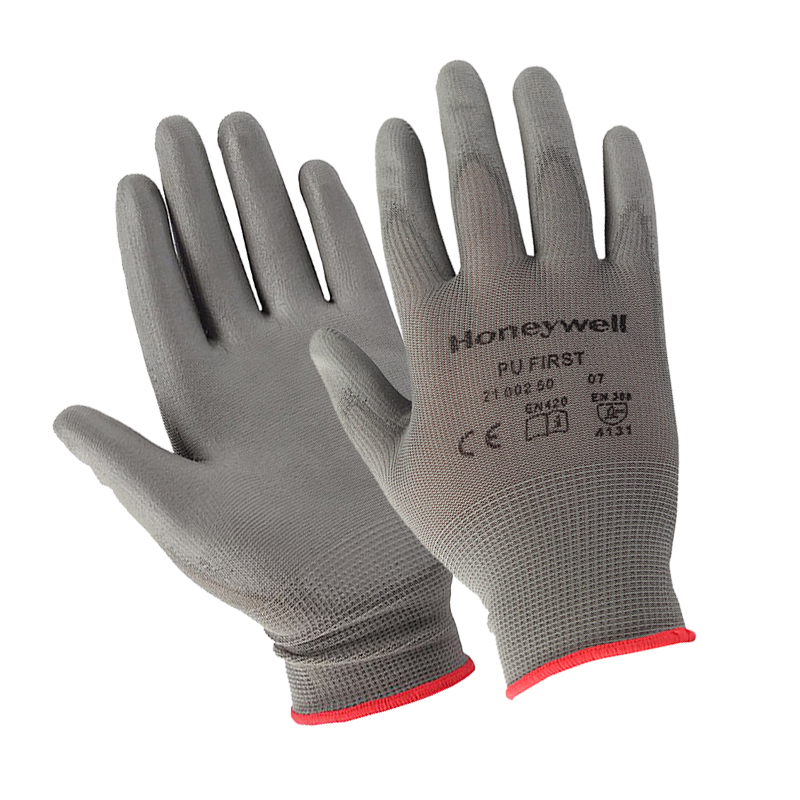 霍尼韋爾2100250CN尼龍耐磨掌浸PU灰色工作手套圖片1
