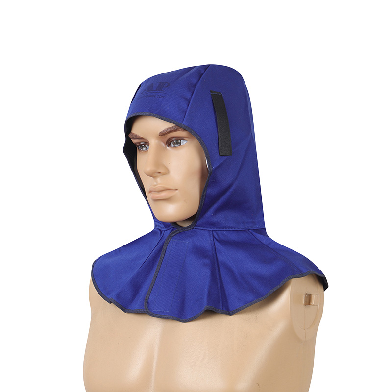 友盟AP-6680藍(lán)色阻燃布全護(hù)式焊帽圖片4