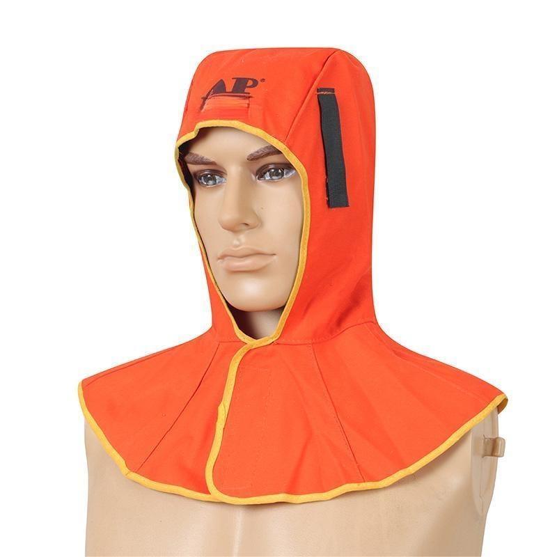 友盟AP-6690橙色阻燃布全護(hù)式焊帽圖片1