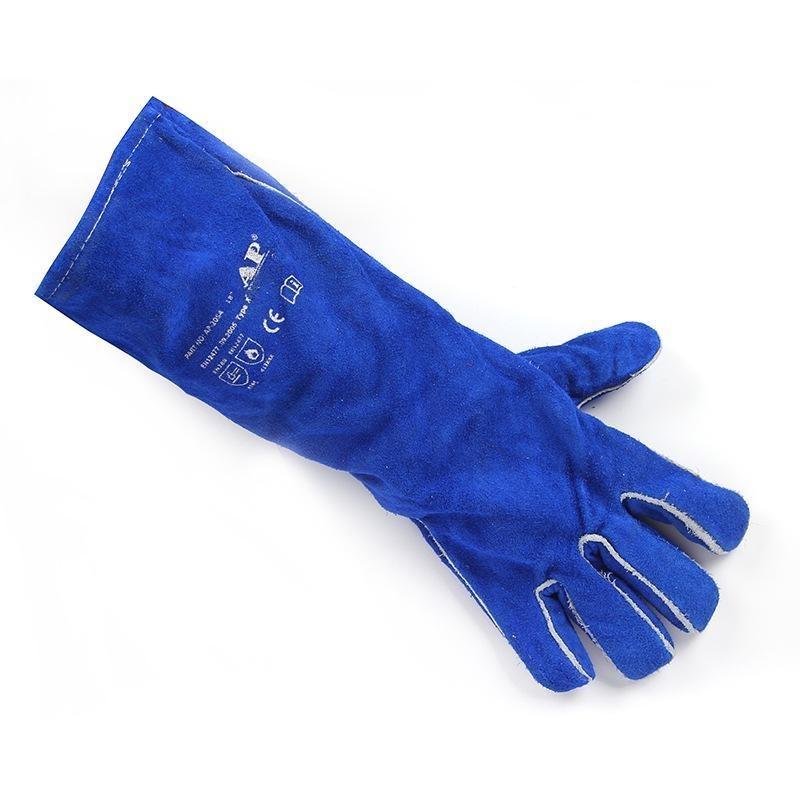 友盟AP-2054彩藍色加長電焊手套圖片2