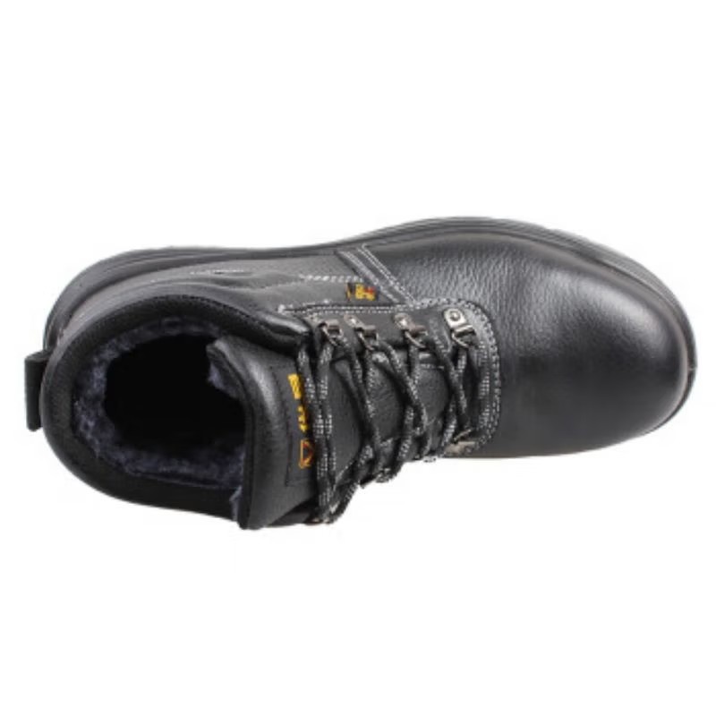 華昱HY0819黑色中幫防砸耐磨棉安全鞋圖片4