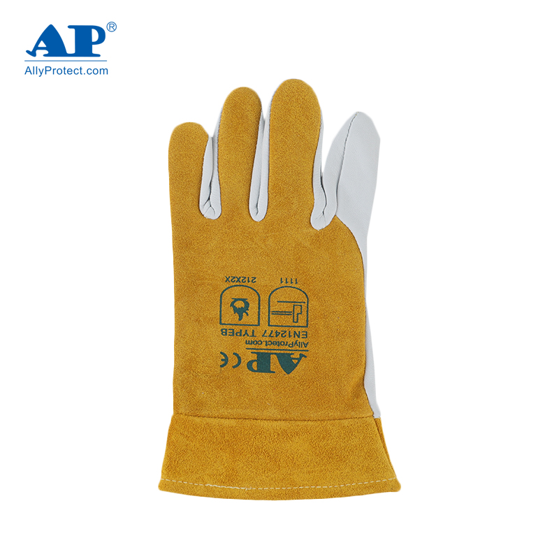 友盟AP-1188防火隔熱羊青皮電焊手套圖片1