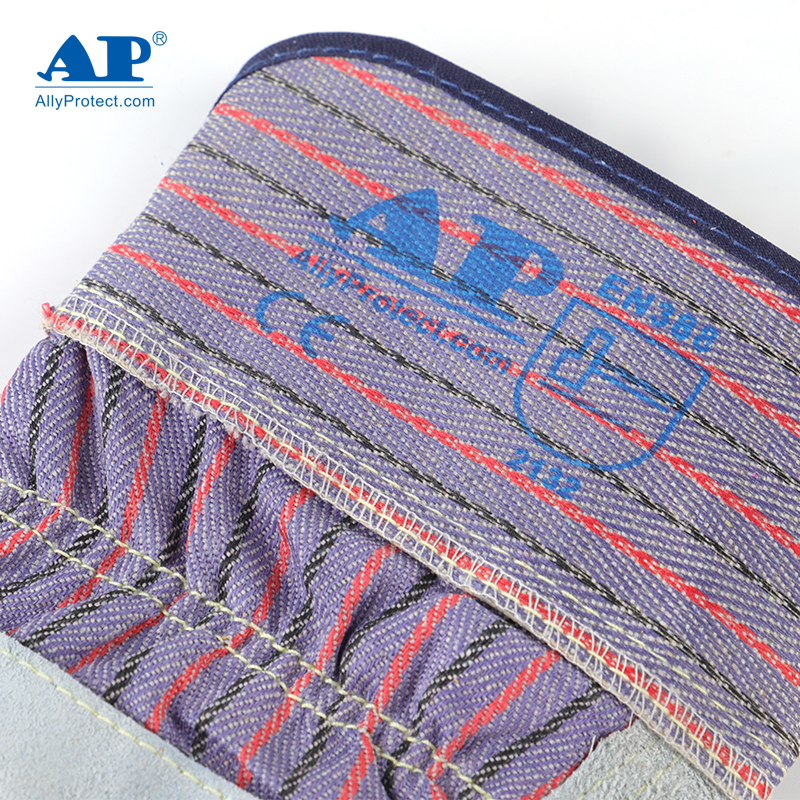 友盟AP-1525耐磨牛二層皮勞保手套圖片3