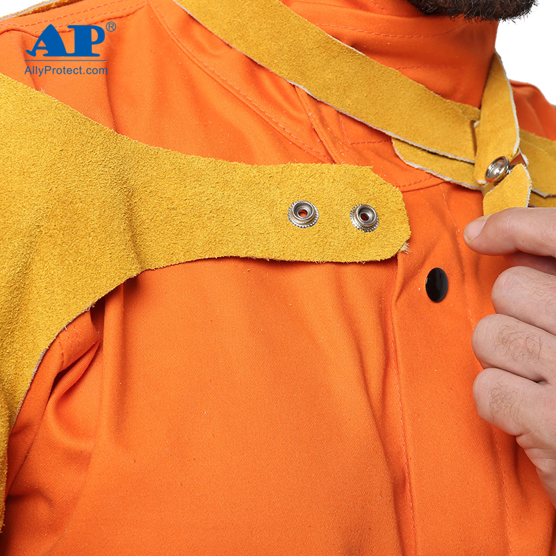 友盟AP-9107金黃色耐磨抗火牛二層芯皮套袖圖片4