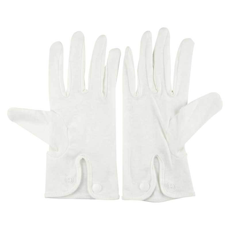 漢盾HD-GP5508純棉背三筋帶扣白色禮儀勞保手套圖片2