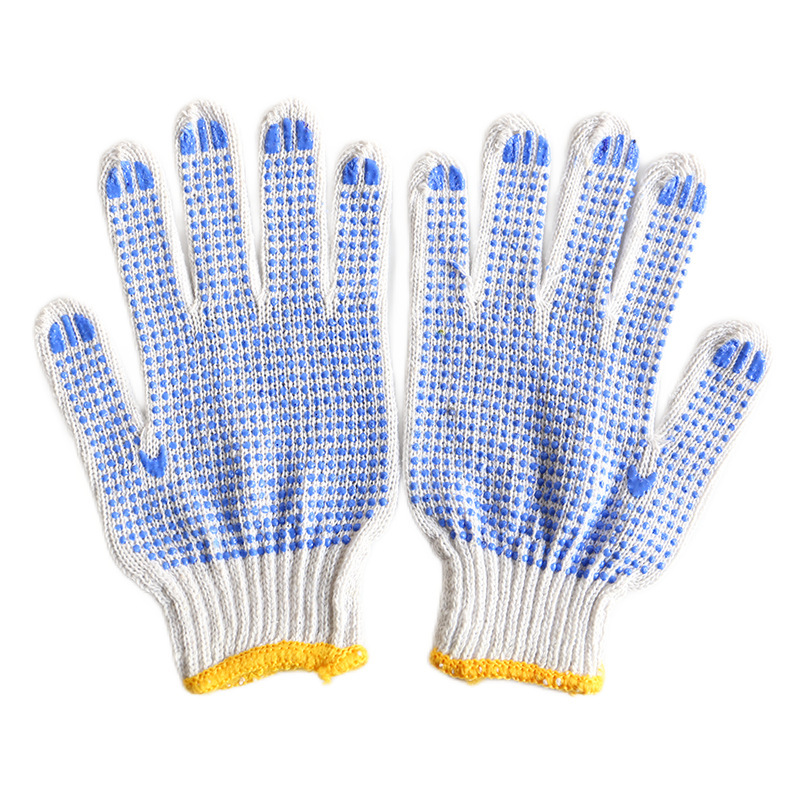 漢盾HD-720G-7雙面點(diǎn)塑滌棉勞保手套圖片1