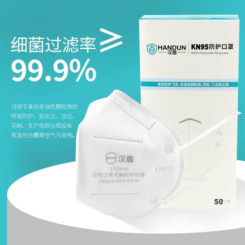 漢盾HD9501 KN95耳帶式折疊防塵口罩圖片3