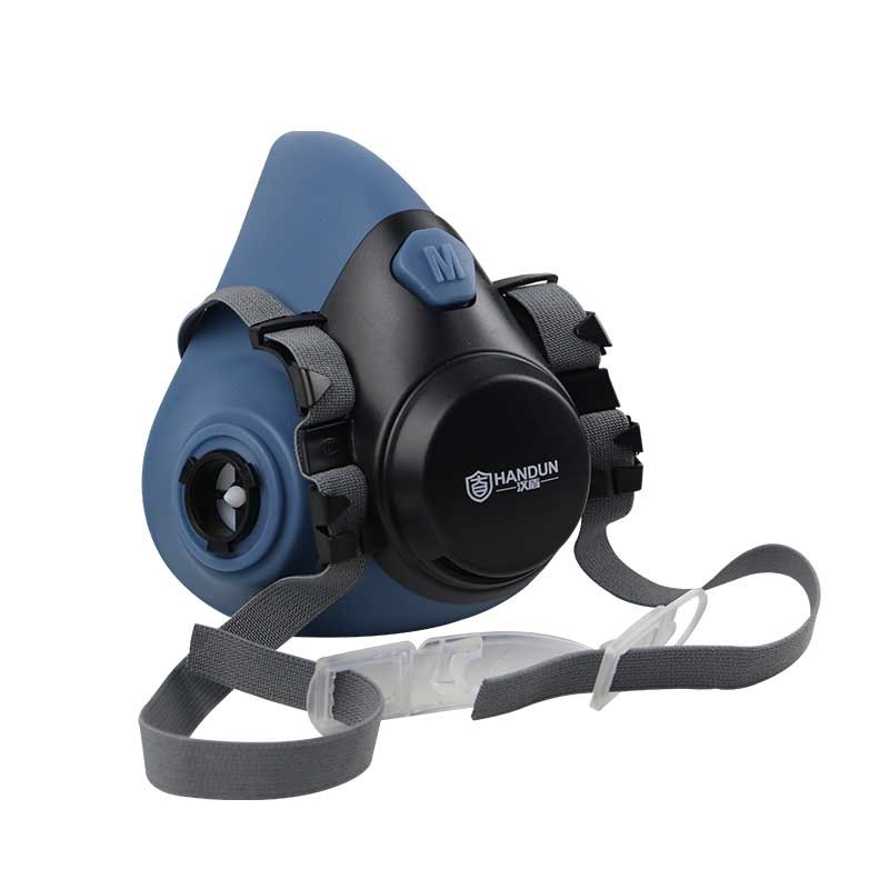 漢盾HD-FB7702硅膠雙濾盒半面罩防毒面具圖片1