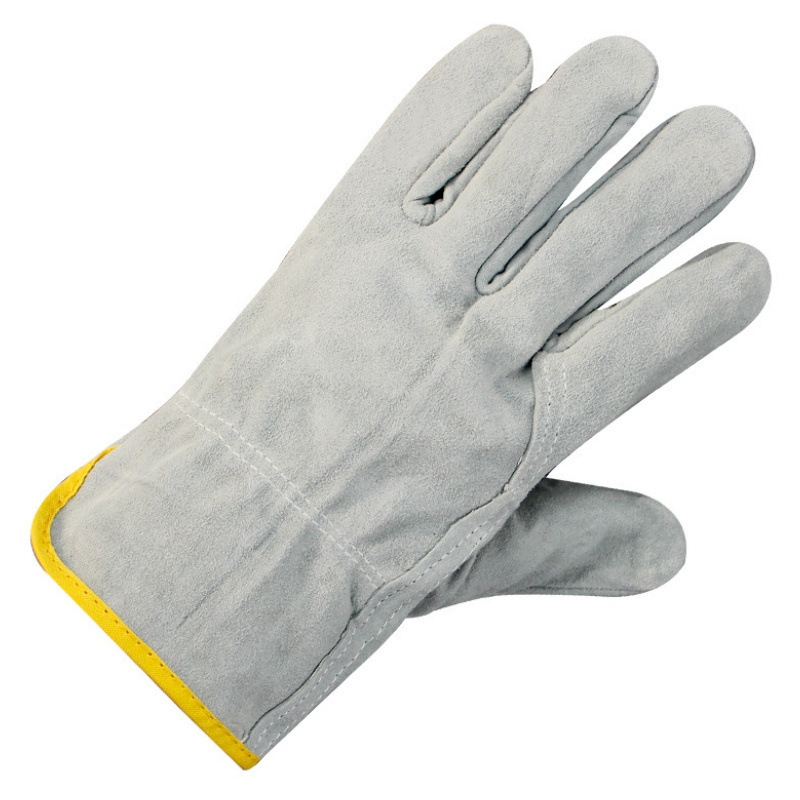 添盾TD-GL5615灰色翻毛短牛皮手套26cm圖片2