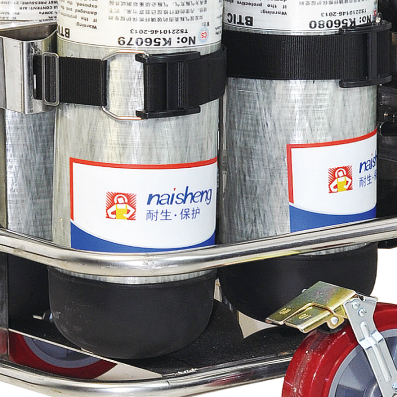 耐生82050011A 6.8L國(guó)產(chǎn)碳瓶車(chē)載式移動(dòng)供氣推車(chē)圖片1