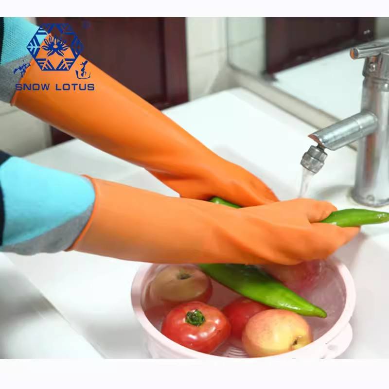 雪蓮1008612家用天然乳膠光里防護(hù)手套圖片1