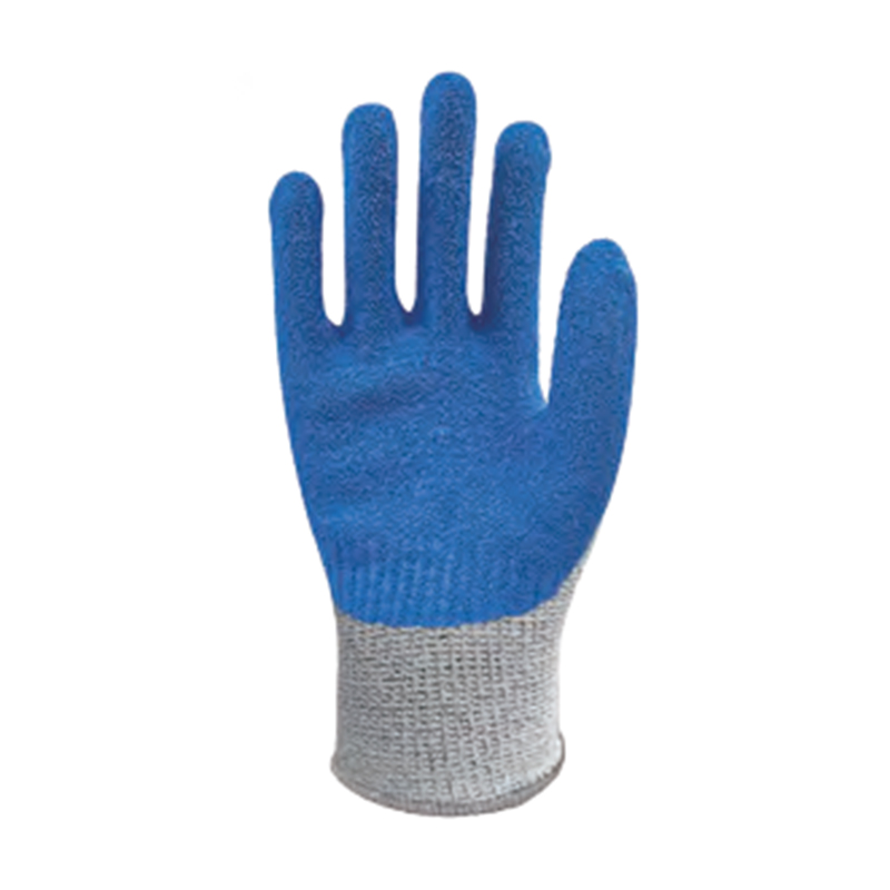 思衛(wèi)爾2334麻灰色13針?biāo){乳膠浸掌HPPE玻璃纖維防割手套圖片1