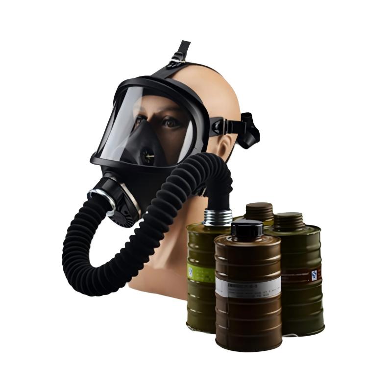 邦固MF14橡膠單濾罐可通訊全面罩防毒面具圖片2