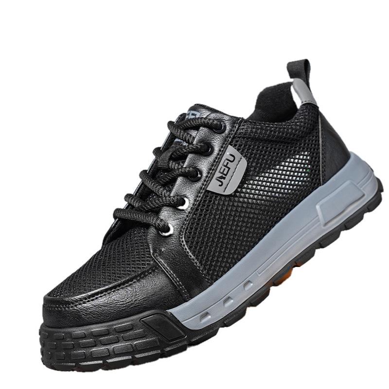 杰孚JF-882飛織網(wǎng)超纖皮防砸防刺穿6KV絕緣安全鞋圖片1