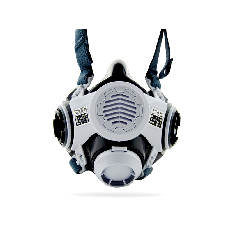 重松TW08SF雙濾盒硅膠防毒面具本體(自帶傳聲器)